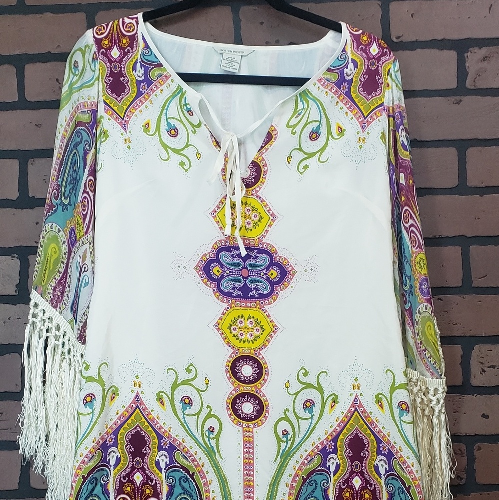 Boston Proper silk boho/gypsy dress